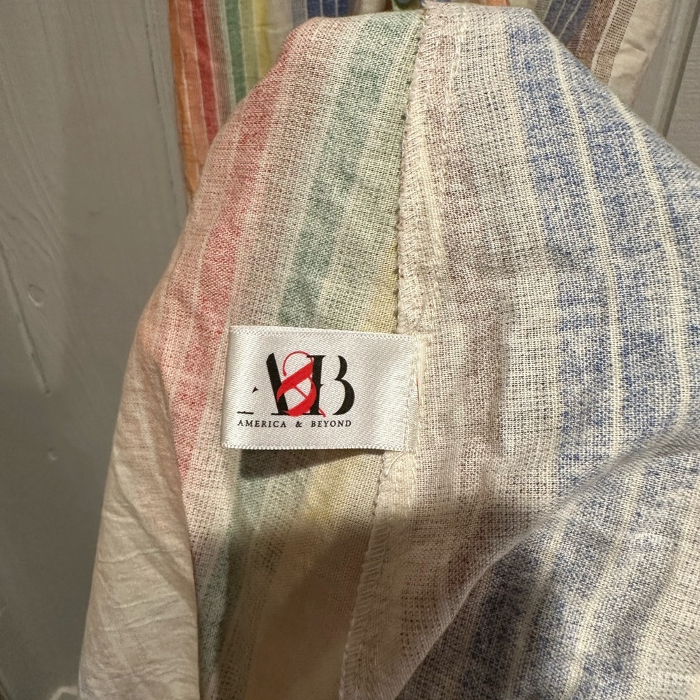 A&B Colorful Striped Wrap Dress View 4